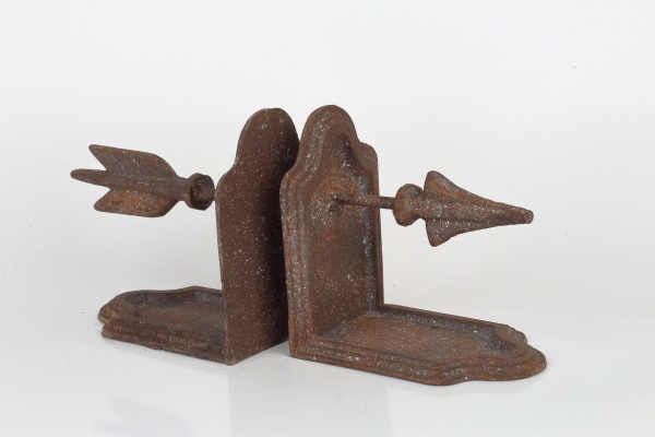 Zarážka na knihy šipka (sada 2ks) 27x8x12cm