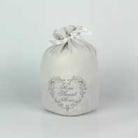 Zarážka za dveře pytel Sweet home bílá 22cm