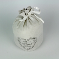 Zarážka za dveře pytel Sweet home bílá 22cm