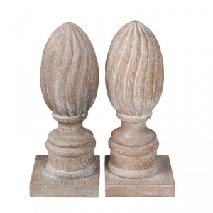 Zarážky na knihy antik (sada 2ks) 10x10x25cm