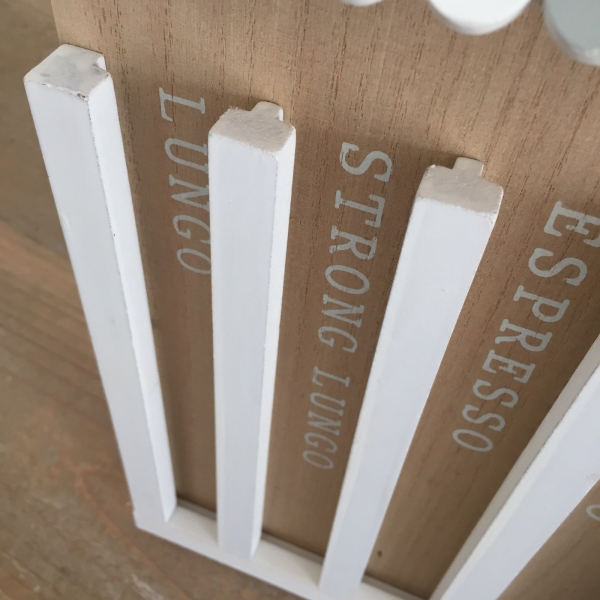 Zásobník na kapsle do kávovaru 19 x 4 x 30 cm dřevěný