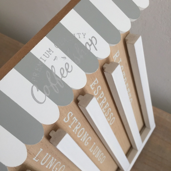 Zásobník na kapsle do kávovaru 19 x 4 x 30 cm dřevěný