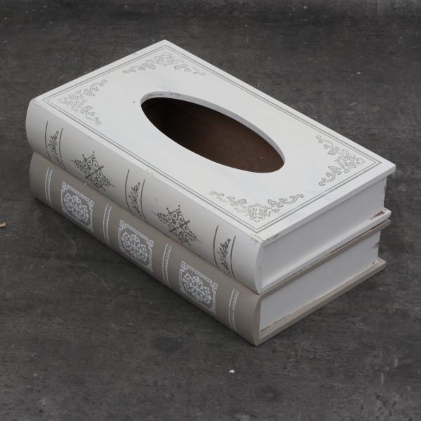 Zásobník na kosmetické ubrousky kniha 27x10x16cm