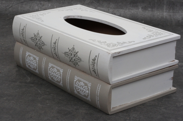 Zásobník na kosmetické ubrousky kniha 27x10x16cm