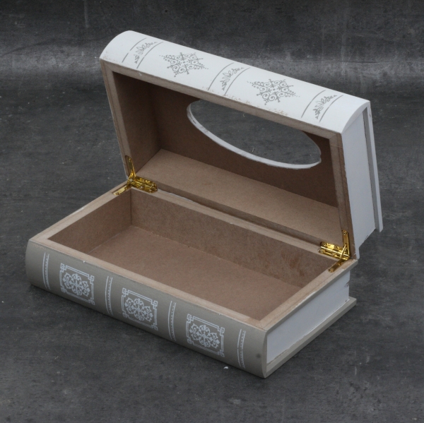 Zásobník na kosmetické ubrousky kniha 27x10x16cm