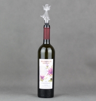 Zátka na láhev vína - anděl 13,5cm