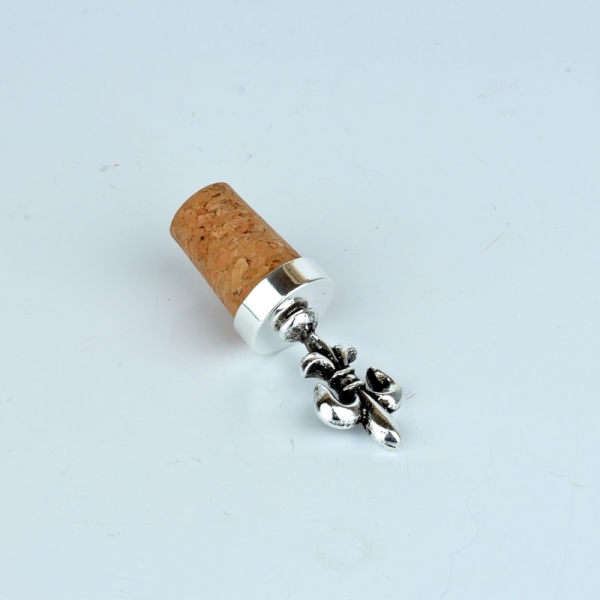 Zátka na víno Fleur de lis stříbrná 7cm