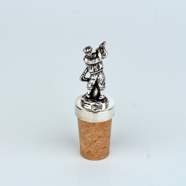 Zátka na víno golfista - dárek pro golfistu 7cm