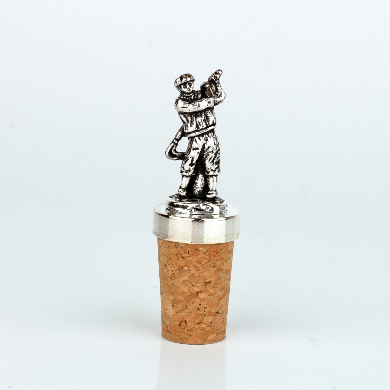 Zátka na víno golfista - dárek pro golfistu 7cm