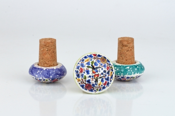 Zátka na víno porcelánová  - moravský motiv 4,5cm