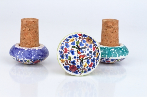 Zátka na víno porcelánová  - moravský motiv 4,5cm