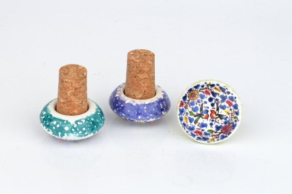 Zátka na víno porcelánová  - moravský motiv 4,5cm