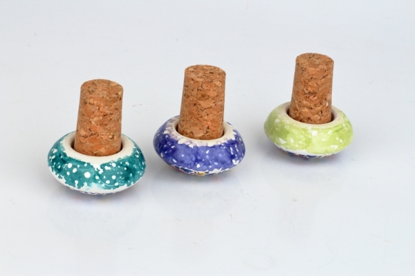 Zátka na víno porcelánová  - moravský motiv 4,5cm