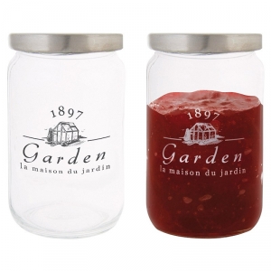 Zavařovací sklenice Garden černý text 13cm