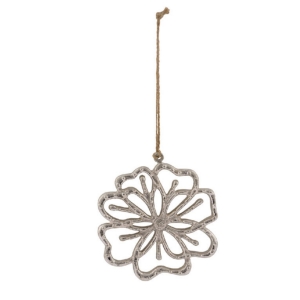 Závěs Květina, stříbrná, 10,8x0,6x11,8cm