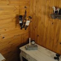 Závěs na 3 lahve vína ručně kovaný 40cm