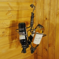 Závěs na 3 lahve vína ručně kovaný 40cm