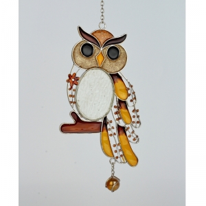 Závěs sova Tiffany 24cm typB