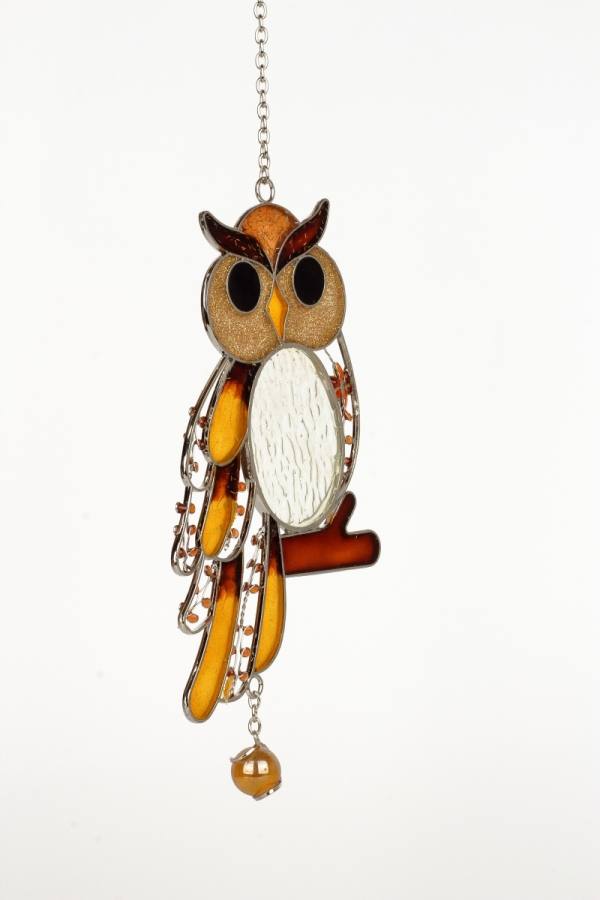 Závěs sova Tiffany 24cm typB