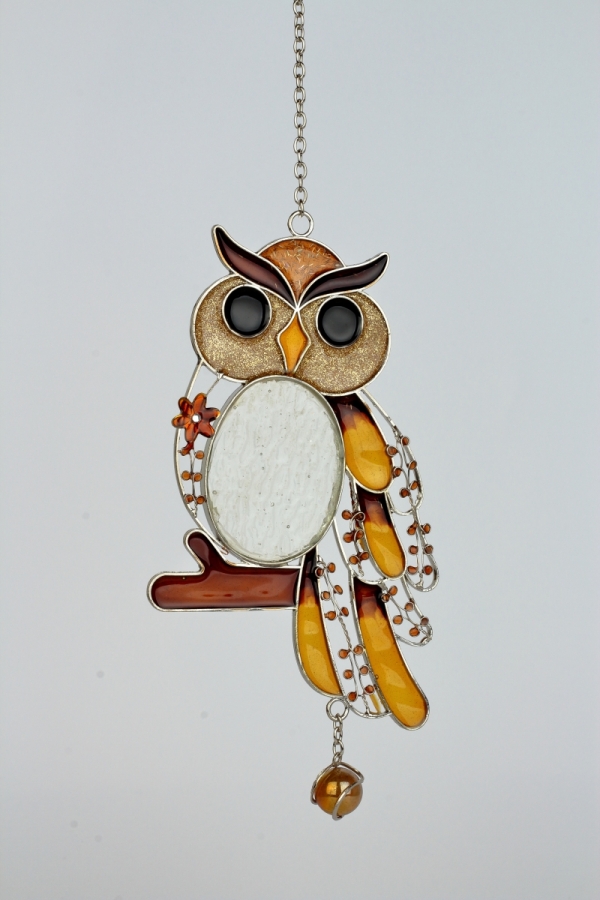 Závěs sova Tiffany 24cm typB