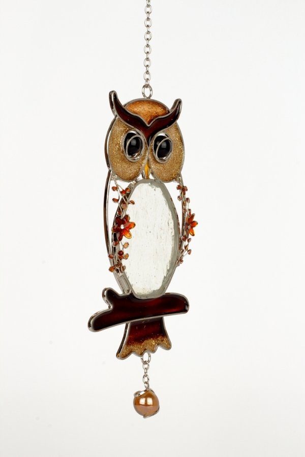 Závěs sova Tiffany 24cm 