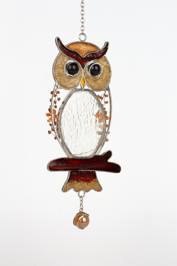 Závěs sova Tiffany 24cm 