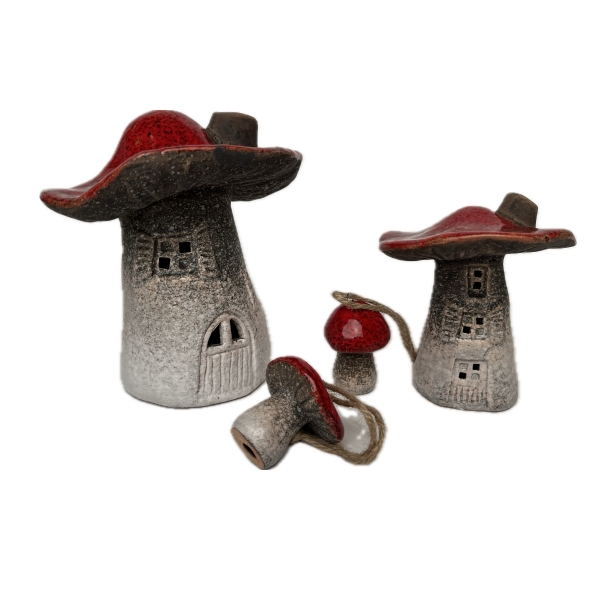Závěsná dekorace keramická houba 3x3x5cm Typ A