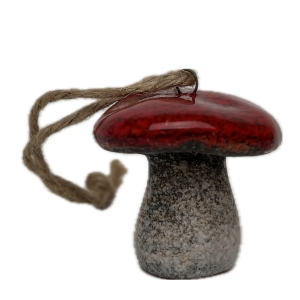 Závěsná dekorace keramická houba 3x3x5cm Typ C