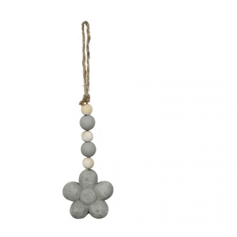 Závěsná dekorace květina s korálky 7cm