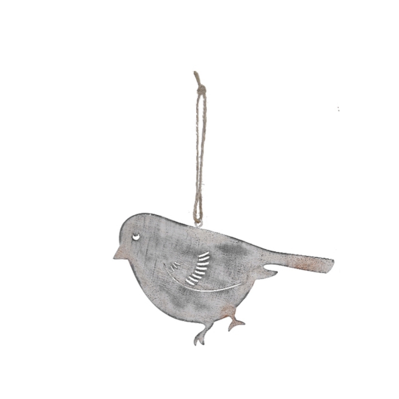 Závěsná dekorace ptáček s patinou malý 