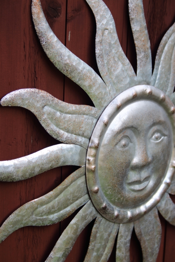 Závěsná dekorace slunce stříbrné 56cm