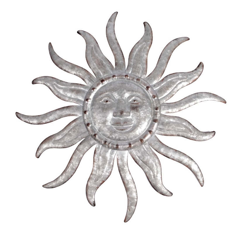 Závěsná dekorace slunce stříbrné 56cm