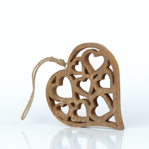 Závěsná dekorace srdce 18 x 18 x 1,5 cm