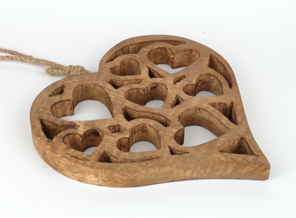 Závěsná dekorace srdce 18 x 18 x 1,5 cm