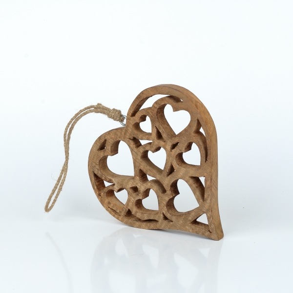 Závěsná dekorace srdce 18 x 18 x 1,5 cm