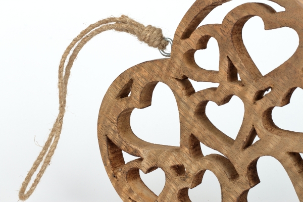 Závěsná dekorace srdce 18 x 18 x 1,5 cm