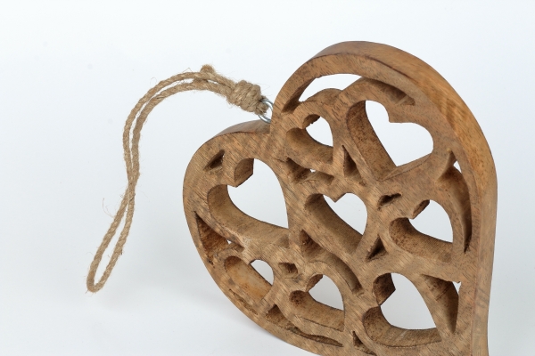 Závěsná dekorace srdce 18 x 18 x 1,5 cm