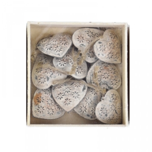 Závěsná dekorace srdíčka 10ks