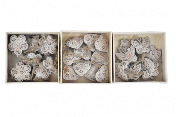 Závěsná dekorace srdíčka 10ks