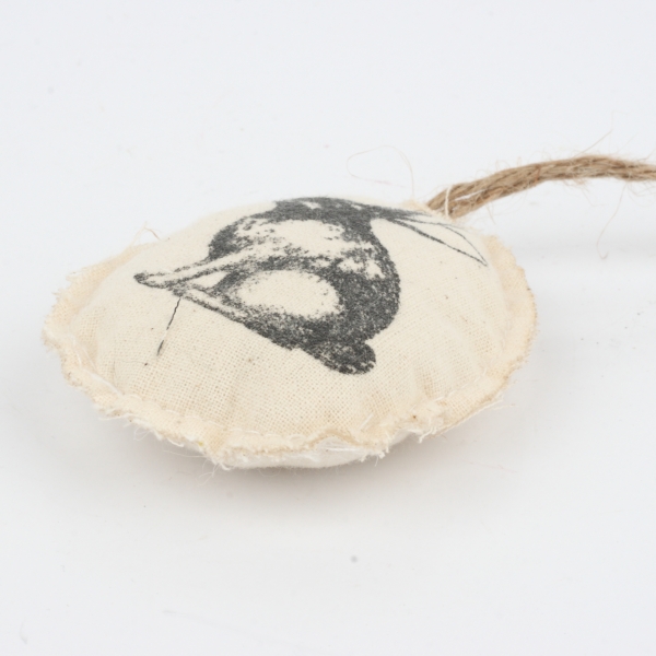 Závěsná dekorace textilní vejce 6x8cm