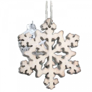 Závěsná vánoční dekorace sněhová vločka 18cm