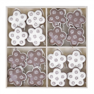 Závěsné dekorace kytičky box 16ks