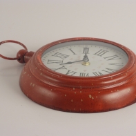 Závěsné hodiny - kovové  červené Paris 20cm