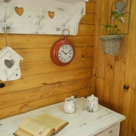 Závěsné hodiny - kovové  červené Paris 20cm