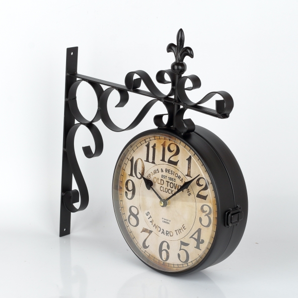 Závěsné hodiny oboustranné Old town