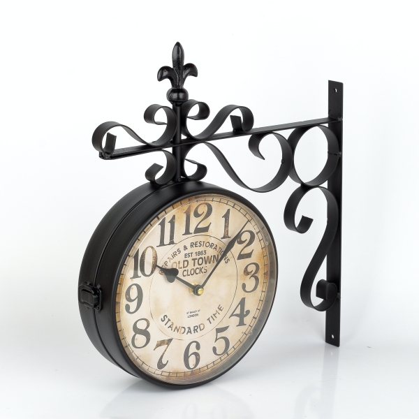 Závěsné hodiny oboustranné Old town