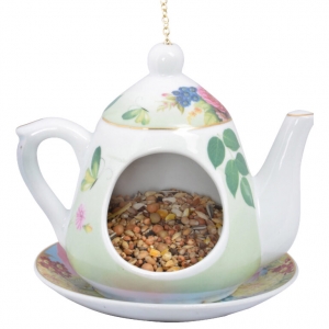 Závěsné krmítko pro ptáky konvička zelená