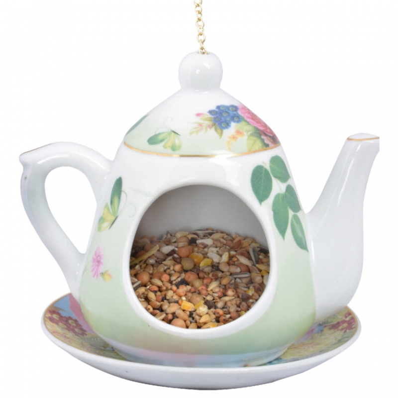 Závěsné krmítko pro ptáky konvička zelená