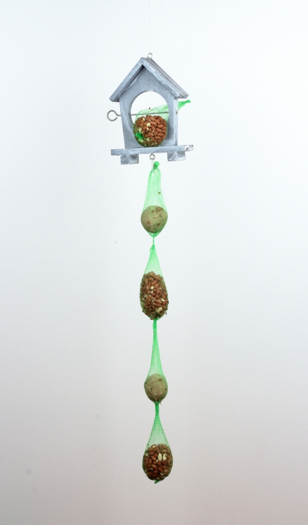 Závěsné krmítko pro ptáky s krmením 87cm