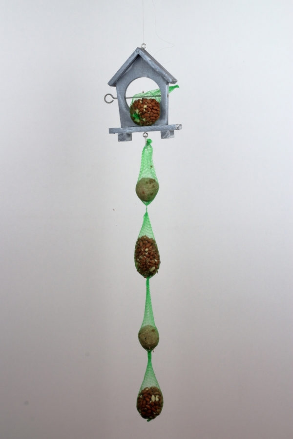 Závěsné krmítko pro ptáky s krmením 87cm